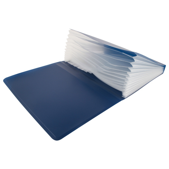 Папка на резинке 12 отделений, А4, пластик, 0,60 мм, цвет синий Erich Krause 50417
