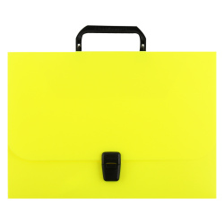 Папка-портфель 1отд 0,7мм 35мм Erich Krause Matt Neon 50453 желтый