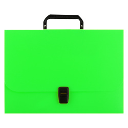 Папка-портфель А4, пластик, 1 отделение, цвет зеленый Matt Neon 50454 Erich Krause