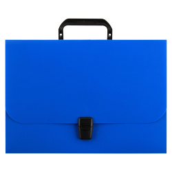 Папка-портфель А4, пластик, 1 отделение, цвет синий Diagonal Vivid Erich Krause 50450