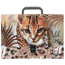 Папка-портфель 1отд 0,8мм 35мм Wild Cat EK 48735
