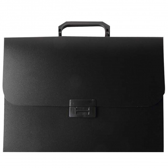 Папка-портфель А4, пластик, 7 отделений, цвет черный 200263 KLERK