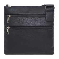 Сумка-планшет, искусственная кожа, 23*23*3 см, цвет черный, на молнии, Franchesco Mariscotti, Альянс, 2-735-тFM1