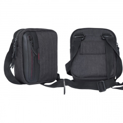 Сумка поясная муж п/э Grizzly 14*16*6 МS-820-5 черн/красн
