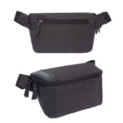 Сумка поясная муж п/э Grizzly 16*24 МS-820-6 черн/красн
