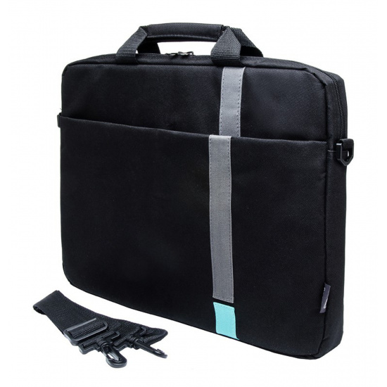 Сумка для ноутбука 15,6" (31*39*4 см), плечевой ремень, цвет черный PC PET PCP-1001TQ