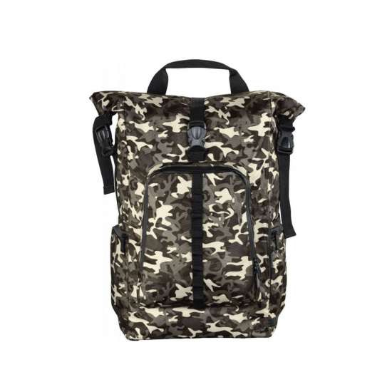 Сумка-рюкзак для ноутбука 15.6" 35*45*12 Hama Roll-Top камуфляж/коричневый нейлон (00101819)