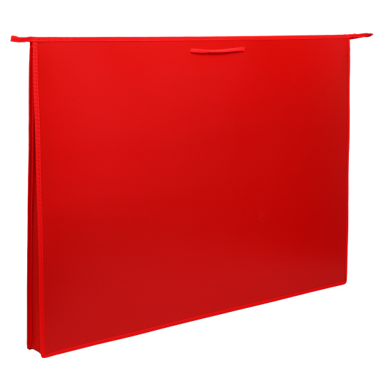 Папка для художника А1, 66*90*5 см, пластик, на молнии сверху, 1 отделение, цвет красный Оникс ПР 4 7506