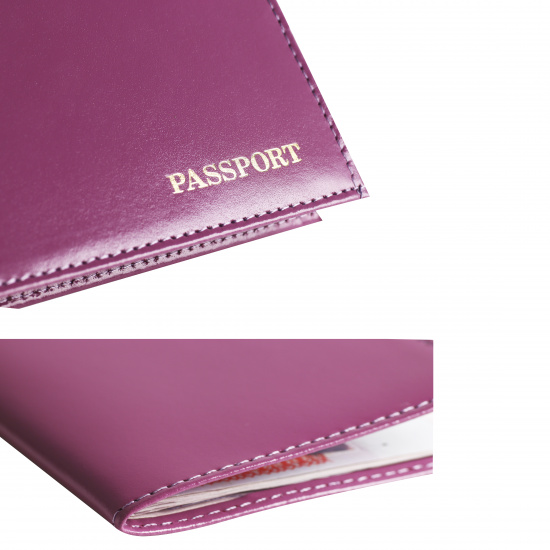 Обложка  для паспорта натуральная кожа, цвет сиреневый KLERK Luxury 213941