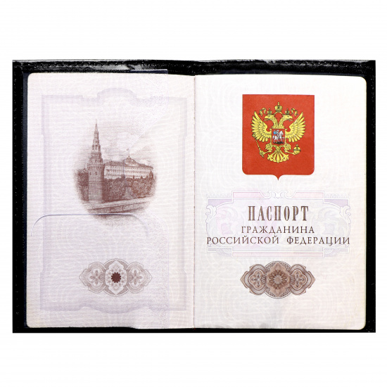 Обложка  для паспорта натуральная кожа, цвет черный KLERK Luxury 213934