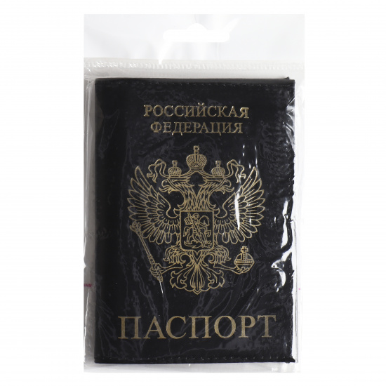 Обложка  для паспорта натуральная кожа, цвет черный KLERK Luxury 213934