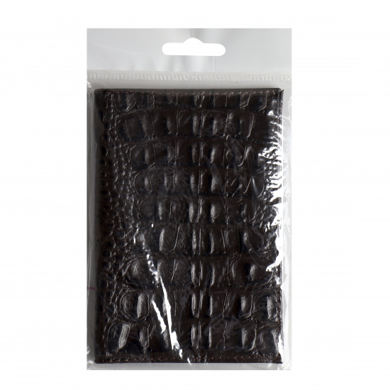 Обложка  для паспорта натуральная кожа, цвет горький шоколад KLERK Alligator 213947