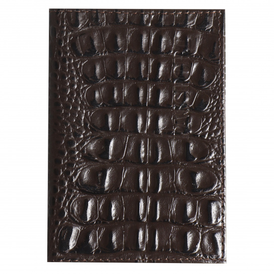 Обложка  для паспорта натуральная кожа, цвет горький шоколад KLERK Alligator 213947