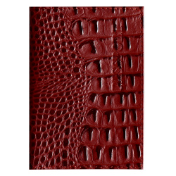Обложка для паспорта натуральная кожа, цвет красный KLERK Alligator 213948