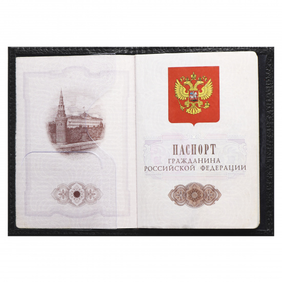 Обложка  для паспорта натуральная кожа, цвет черный KLERK Elegant 213959