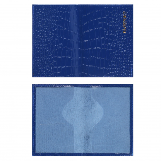 Обложка  для паспорта натуральная кожа, цвет синий KLERK Cayman 214255