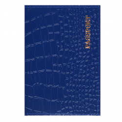 Обложка  для паспорта натуральная кожа, цвет синий KLERK Cayman 214255