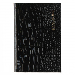 Обложка  для паспорта натуральная кожа, цвет черный KLERK Cayman 214251