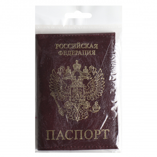 Обложка  для паспорта натуральная кожа, цвет бордо KLERK Символика 213962