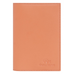 Обложка для паспорта натуральная кожа, цвет оранжевый Альянс Franchesco Mariscotti 0-265 FM