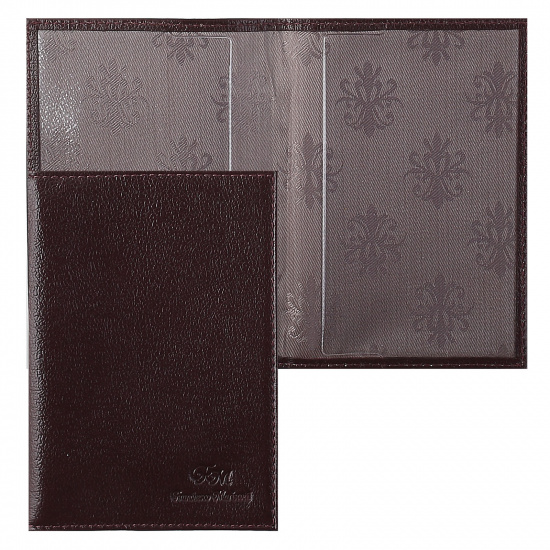 Обложка для паспорта кожа Franchesco Mariscotti тиснение отстрочка 0-265 FM лд вишня