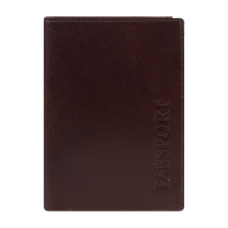 Обложка  для паспорта натуральная кожа, цвет коричневый Альянс Franchesco Mariscotti 0-254