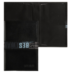 Обложка для паспорта натуральная кожа, цвет черный Domenico Morelli Мистраль MT-PS01-K01bw