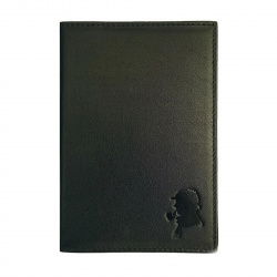 Обложка  для паспорта натуральная кожа, цвет черный Domenico Morelli DM-PS02-K01-S