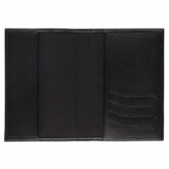 Обложка  для паспорта натуральная кожа, цвет черный Domenico Morelli Форсаж-1 FR-PS02-K1