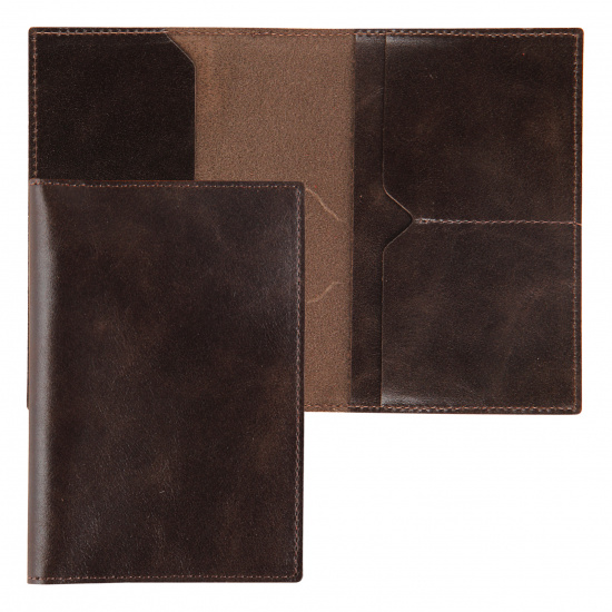 Обложка для паспорта натуральная кожа, цвет коричневый Grand 02-004-0522
