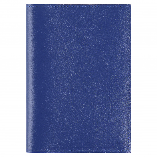 Обложка  для паспорта натуральная кожа, цвет темно-синий Grand 02-004-0762