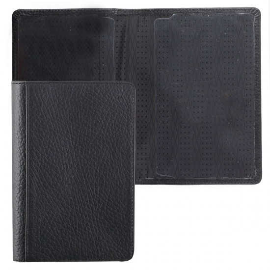 Обложка для паспорта натуральная кожа, цвет черный Grand 02-002-0613
