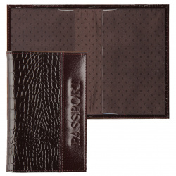 Обложка для паспорта натуральная кожа, цвет бордовый Faetano Геккон FT-PS11-KR56
