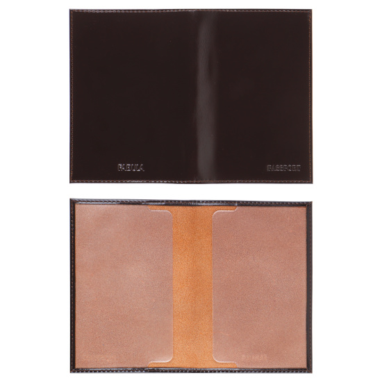 Обложка  для паспорта натуральная кожа, цвет коричневый Befler Классик О.1.-1./O.1.SH.