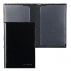Обложка для паспорта натуральная кожа, цвет черный Befler Классик О.1.-1/O.1.SH.