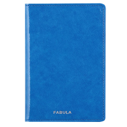 Обложка для паспорта, натуральная кожа, цвет лазурный, Fabula, O.107/2.HRZ