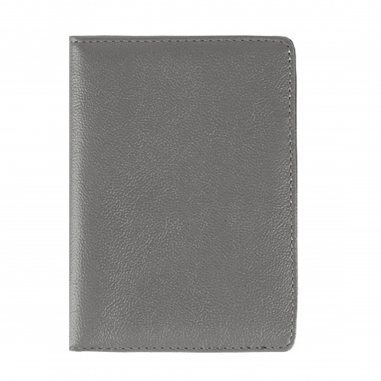 Обложка  для паспорта натуральная кожа, цвет серый Fabula O.104.BG