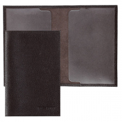 Обложка для паспорта натуральная кожа, цвет коричневый Fabula Largo O.1.LG.