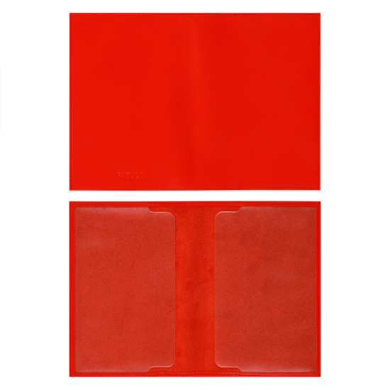 Обложка  для паспорта натуральная кожа, цвет красный Fabula O.1.CN