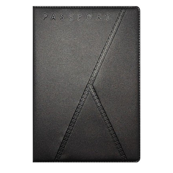 Обложка  для паспорта ПВХ, цвет черный ДПС 2203.ТР-107