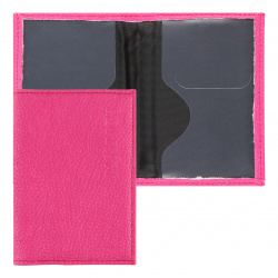 Обложка  для паспорта искусственная кожа, продублирована поролоном, цвет фуксия KLERK Elephant 213915