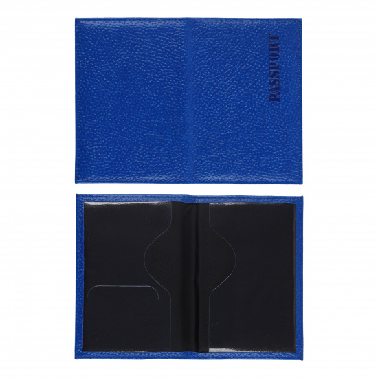 Обложка  для паспорта искусственная кожа, продублирована поролоном, цвет синий KLERK Elephant 213916
