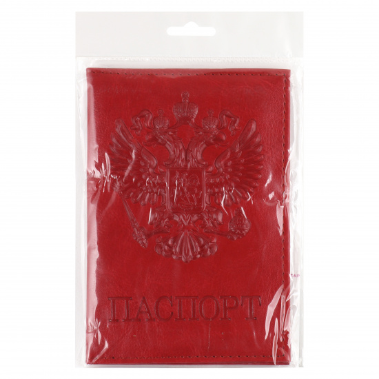 Обложка  для паспорта искусственная кожа, продублирована поролоном, цвет красный KLERK Classic 213920