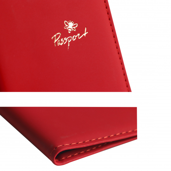 Обложка  для паспорта искусственная кожа, продублирована поролоном, цвет красный KLERK Velvet 213930
