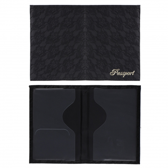 Обложка  для паспорта искусственная кожа, продублирована поролоном, цвет черный KLERK Guipure 213933