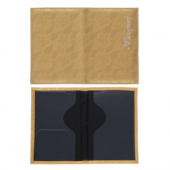 Обложка  для паспорта искусственная кожа, продублирована поролоном, цвет золото KLERK Guipure 213932