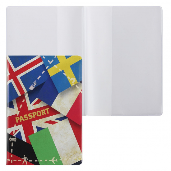 Обложка д/паспорта пласт ПВХ 20165 Флаги