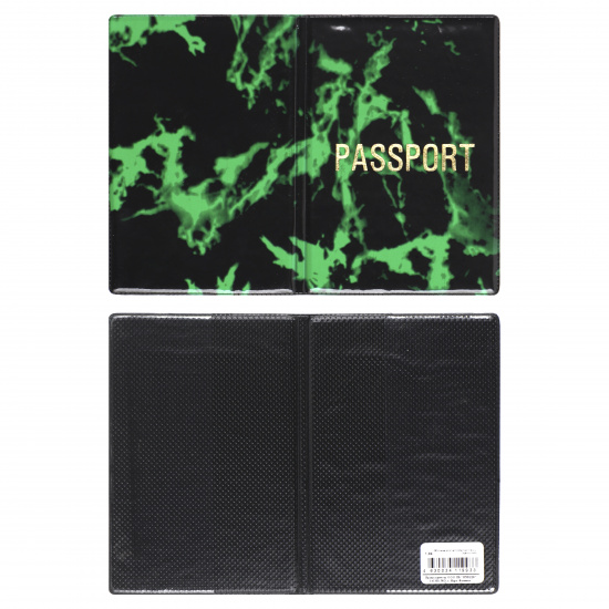 Обложка  для паспорта ПВХ, цвет ассорти Имидж 1,04