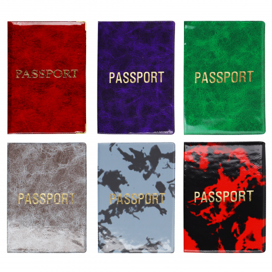 Обложка  для паспорта ПВХ, цвет ассорти Имидж Глянец Passport 1,04