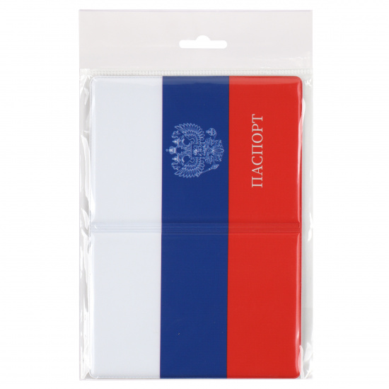 Обложка  для паспорта ПВХ, цвет триколор KLERK Триколор 211663